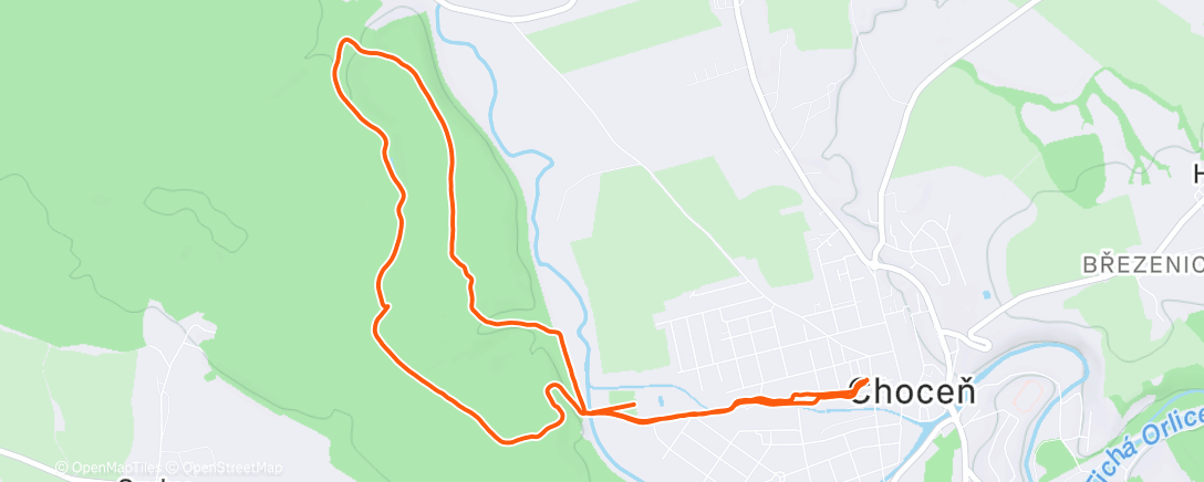 Map of the activity, Zkouška běhu