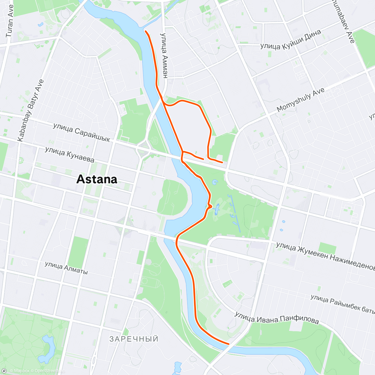 Map of the activity, Morning Run