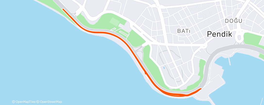 Map of the activity, Evening Run