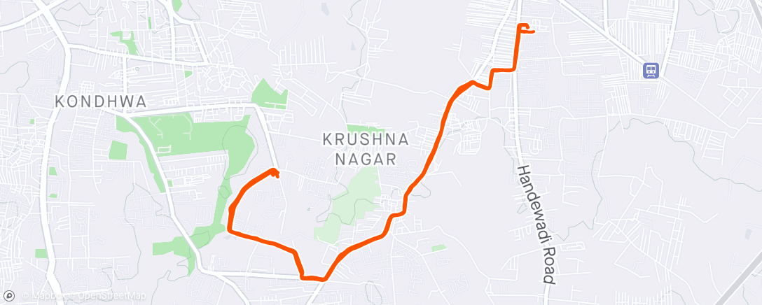 Map of the activity, 2024: Day67: 28 km cycling