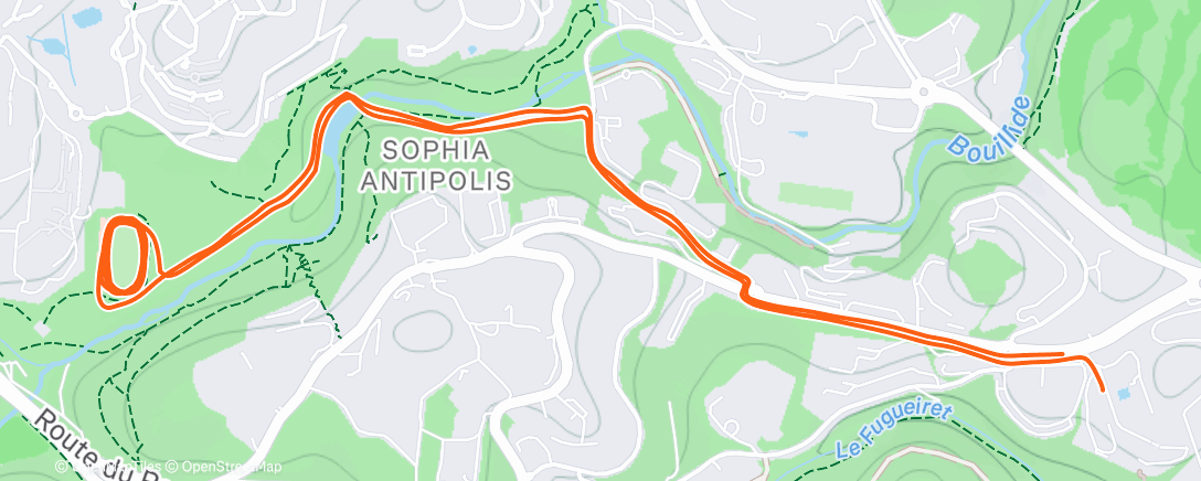 Map of the activity, Lunch Run