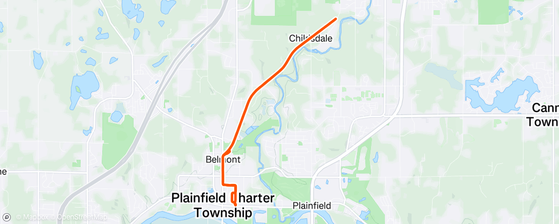 Map of the activity, Morning Run