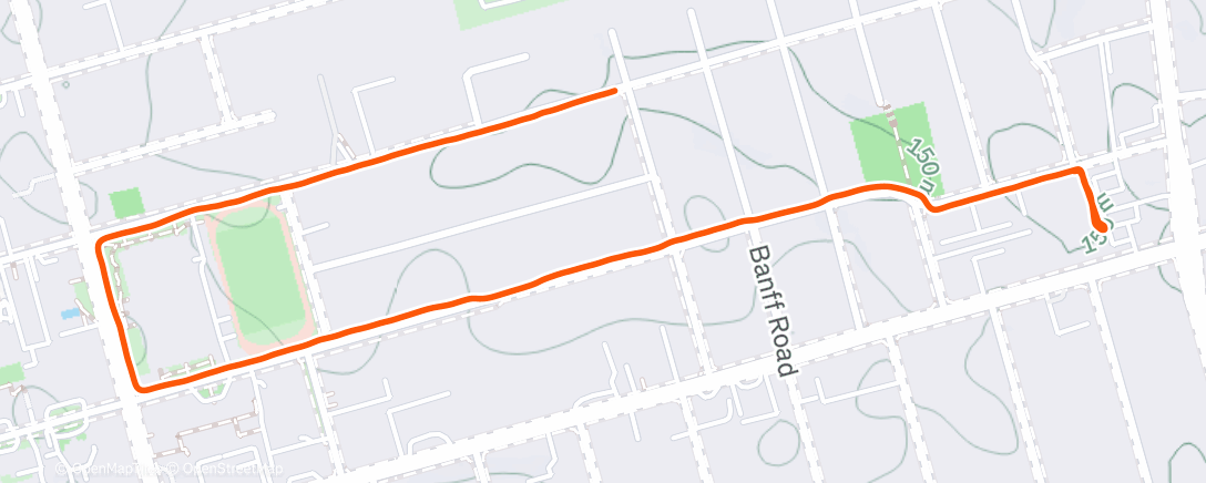 Map of the activity, Morning Run