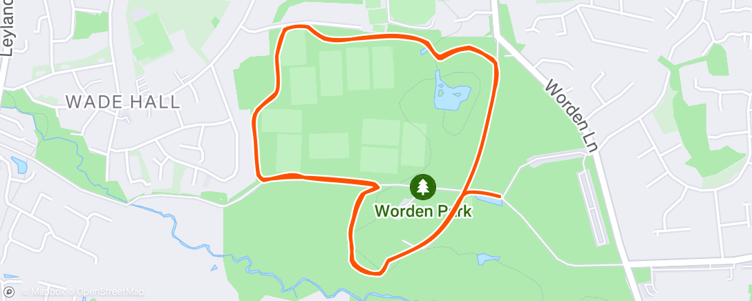 Map of the activity, Worden Parkrun #31