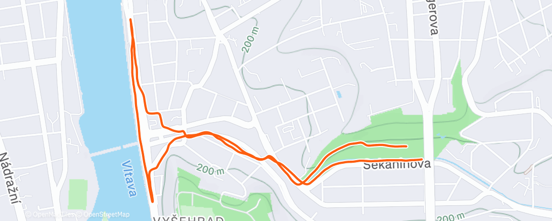 Map of the activity, Morning Run