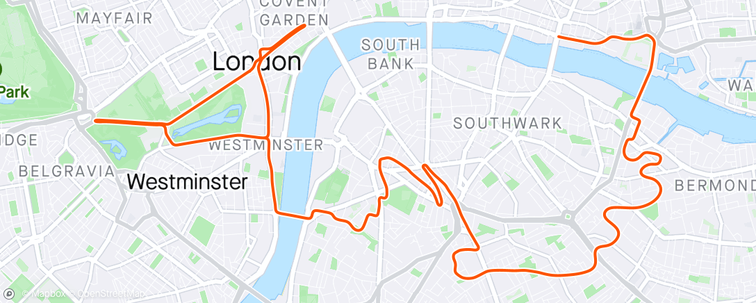 Map of the activity, Zwift - Recovery Spin Power-based in London