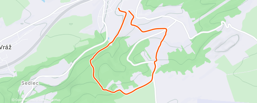 Map of the activity, Morning Hike