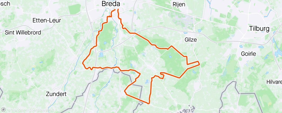 Map of the activity, Morning Road Bike Ride