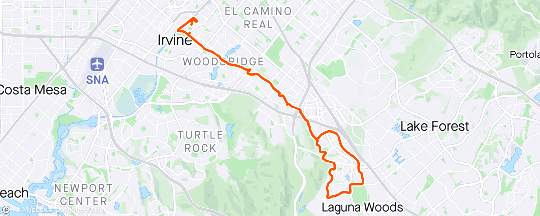 Map of the activity, Early Ride