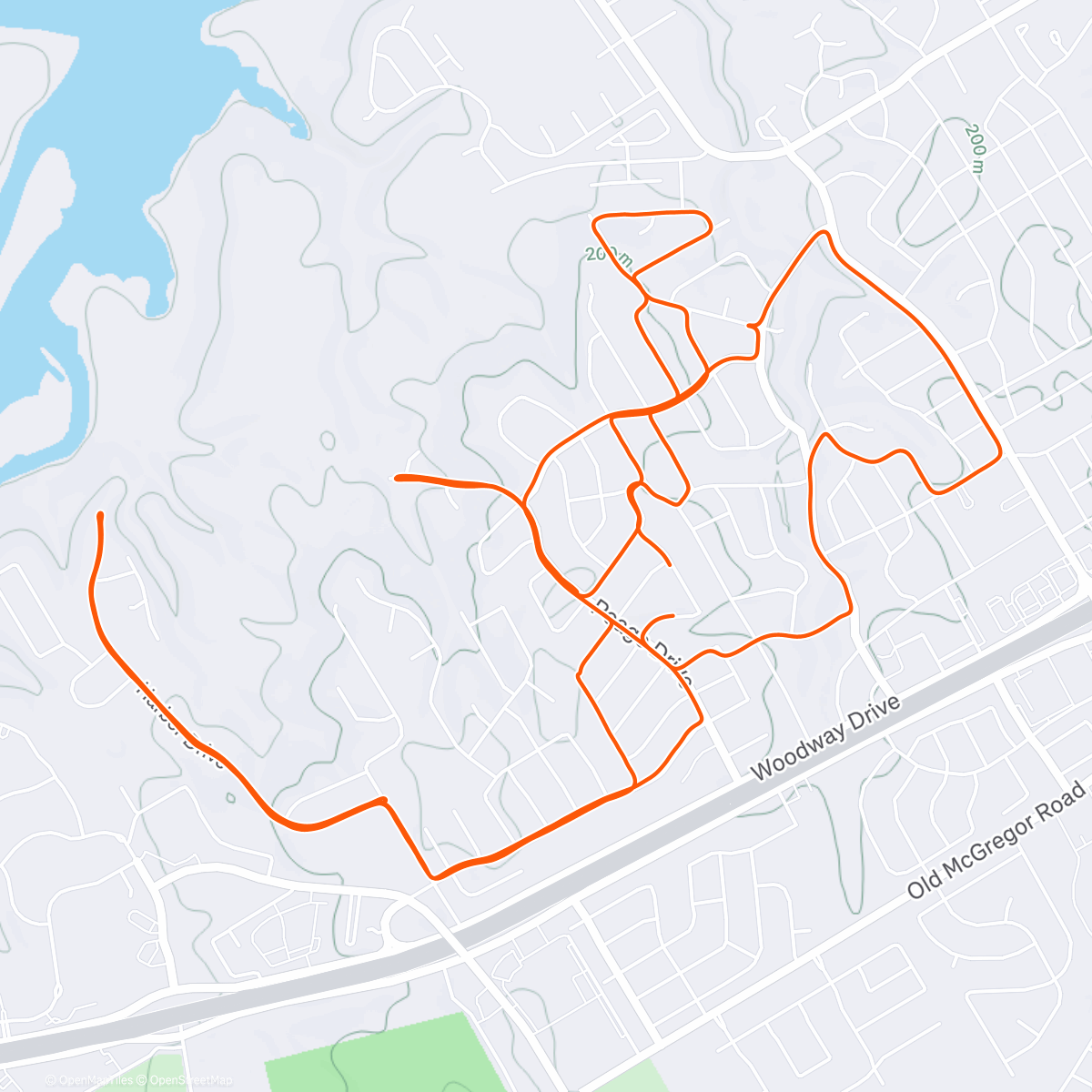 Карта физической активности (Woodway Hillz)