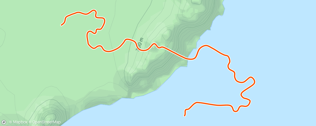 Map of the activity, Zwift - Speed Workout Run in Watopia