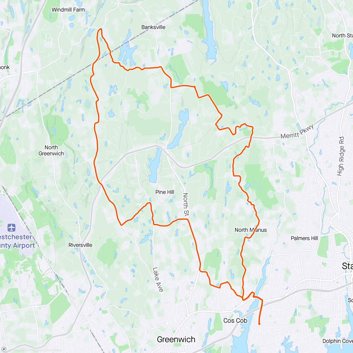 Map of the activity, Definitely a Greenwich Ride