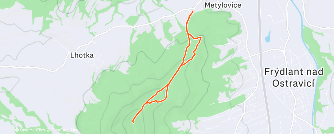 Map of the activity, Ondřejník