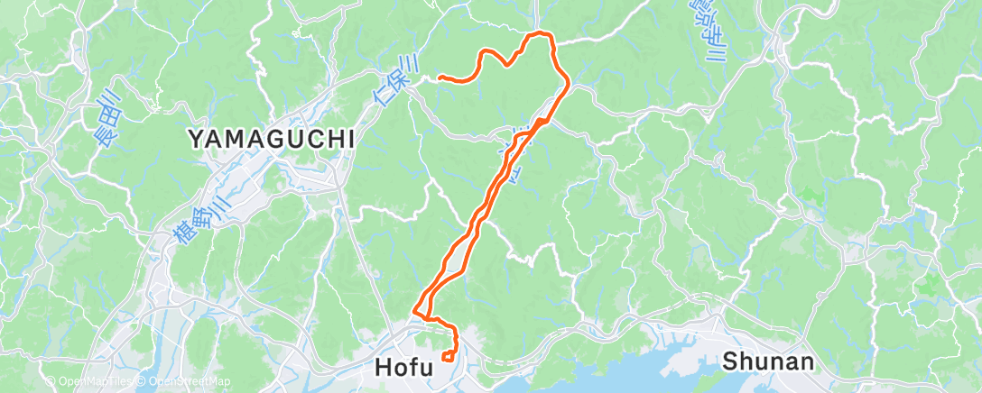 Map of the activity, 朝のライド