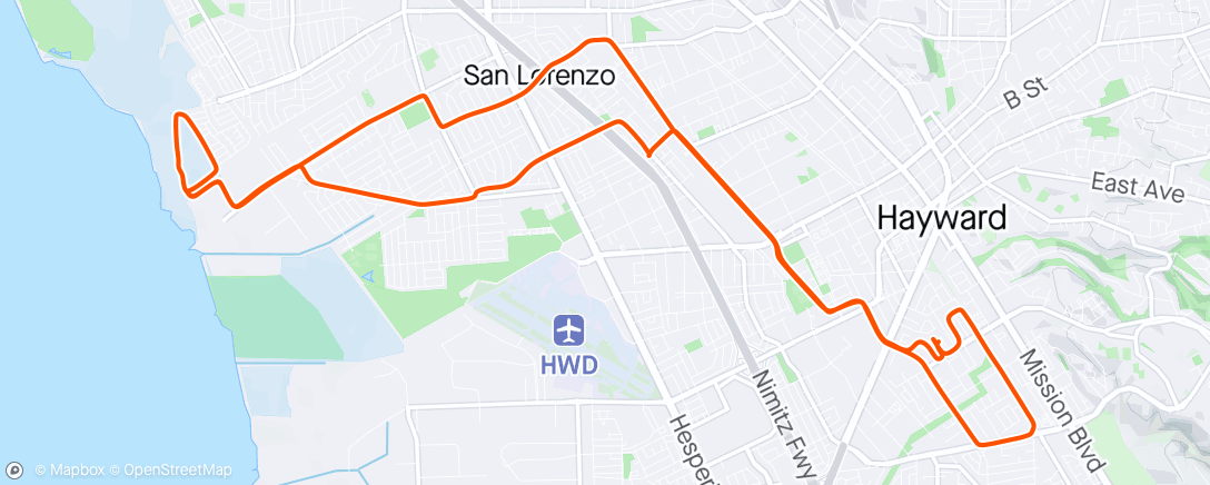 Map of the activity, First ride after vacay