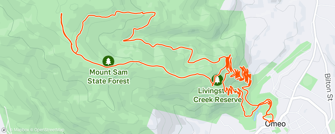 Map of the activity, Omeo 2