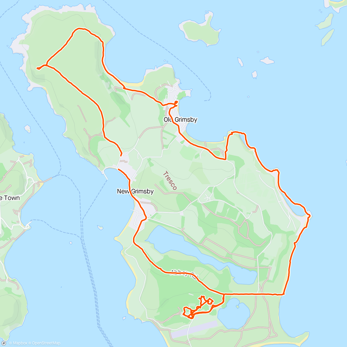 Map of the activity, Trekking Tresco