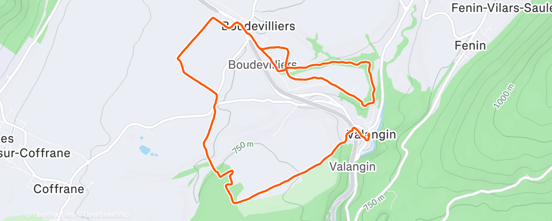 Map of the activity, Family Christmas run