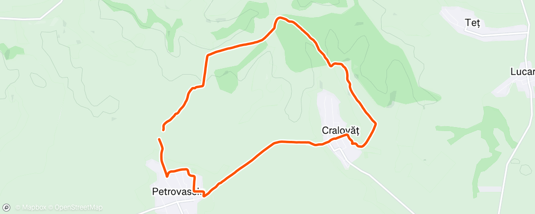 Map of the activity, La Petrovaselo in vie