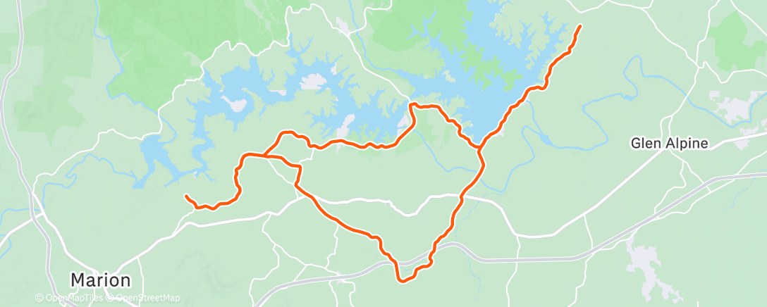 Map of the activity, Afternoon Ride
