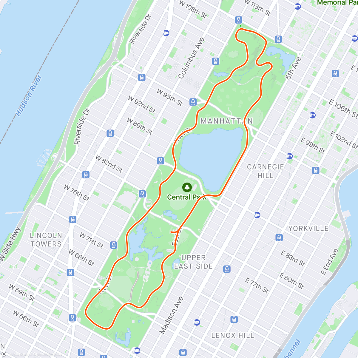 Kaart van de activiteit “Zwift - Race: Stage 2: Pinarello Powered - Park Perimeter Loop (D) on Park Perimeter Loop in New York”