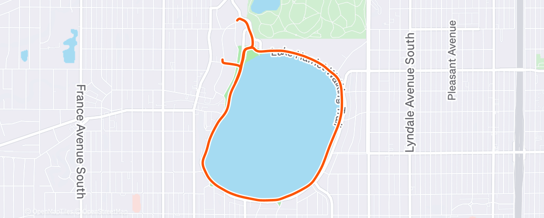 Map of the activity, Afternoon Run