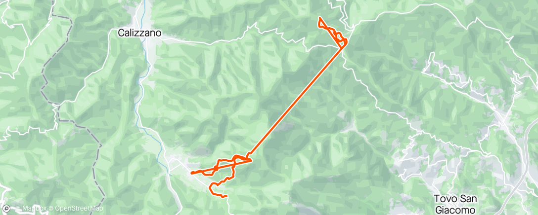 Map of the activity, Finale Ligure day 5