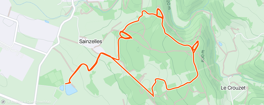 Mapa da atividade, Trail en soirée