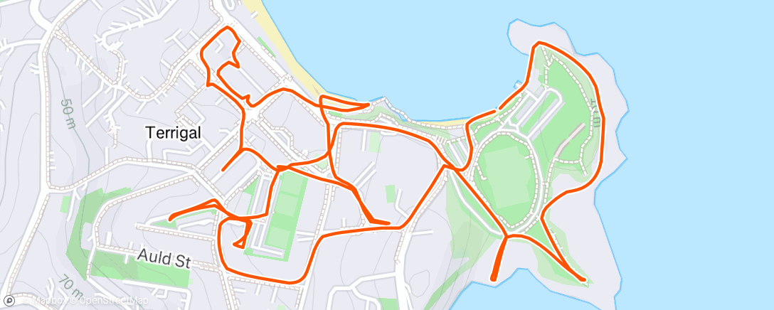 Map of the activity, Afternoon Run