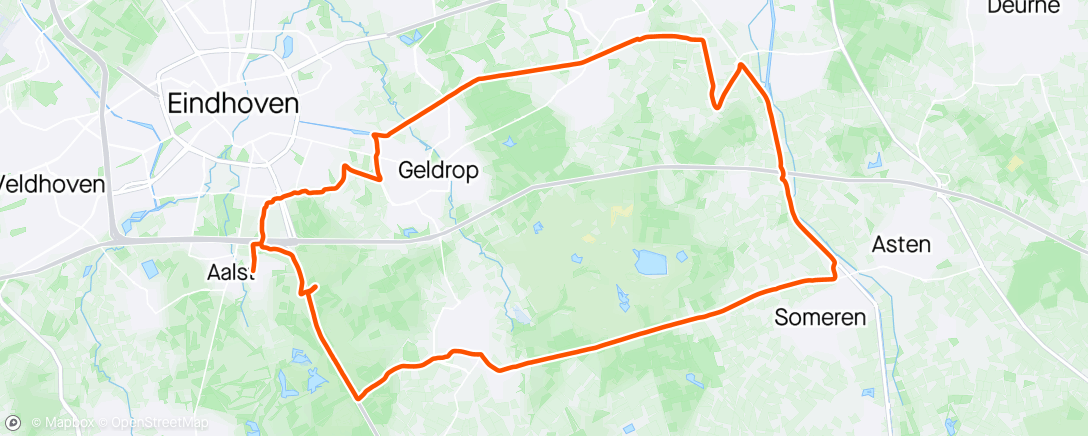 Map of the activity, Rondje Aalst-Helmond-Someren-Leende-
Aalst