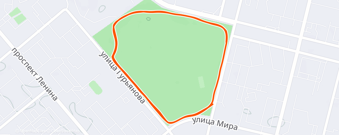 Map of the activity, Утренний забег