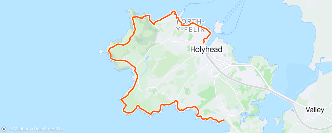 Map of the activity, Walking Wales Coast Path - Holyhead to Trearddur Bay