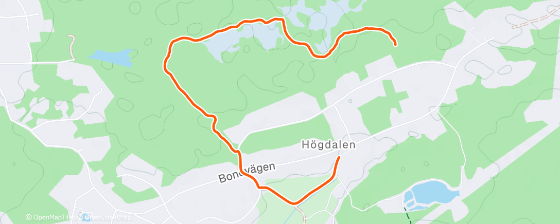 Map of the activity, Lunch Walk