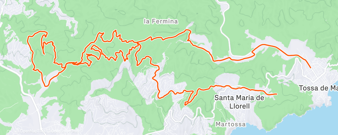 Map of the activity, Mtb