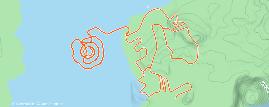 Map of the activity, Zwift - heat