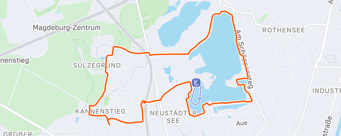 Map of the activity, Lauf am Morgen