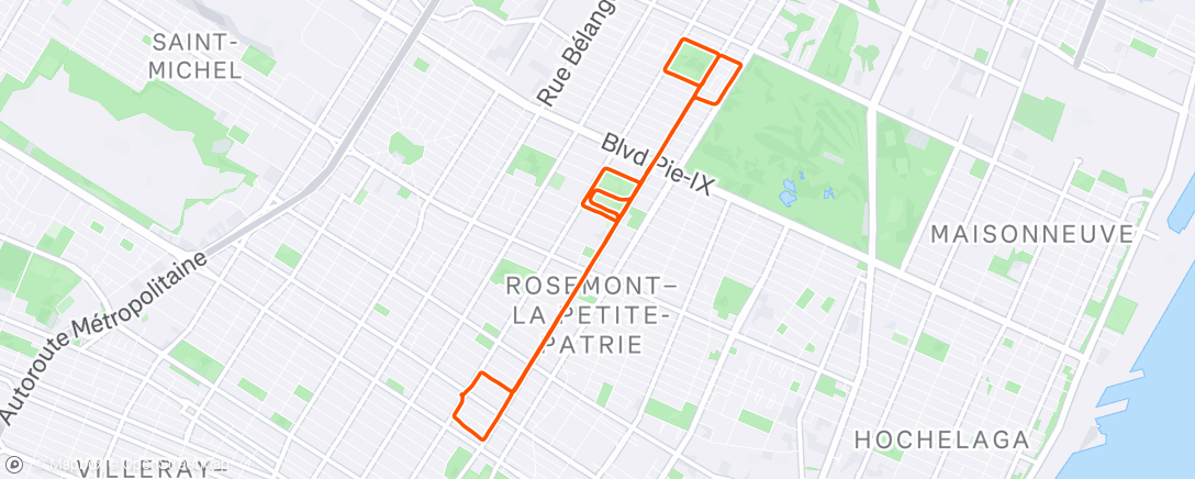 Map of the activity, Quelques tours de parcs