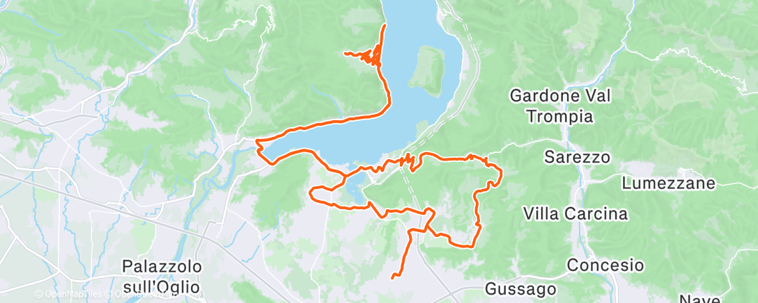 Carte de l'activité Pedalata mattutina