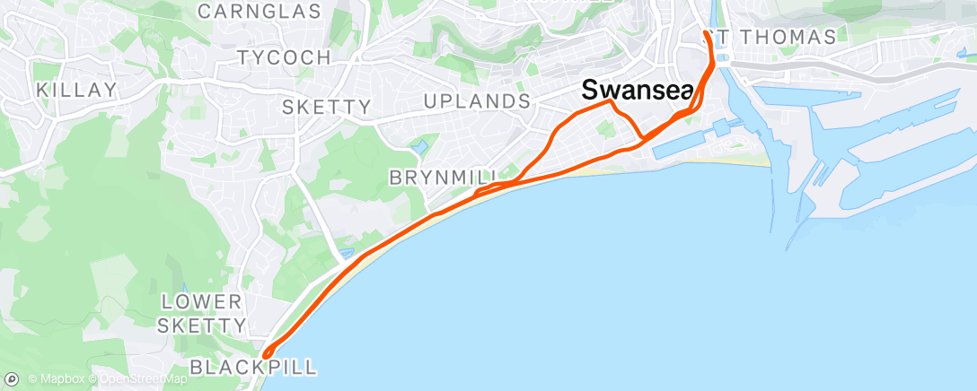 Map of the activity, Parkrun
