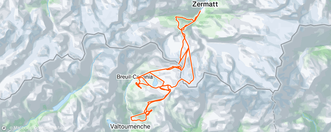 Map of the activity, Morning Alpine Ski