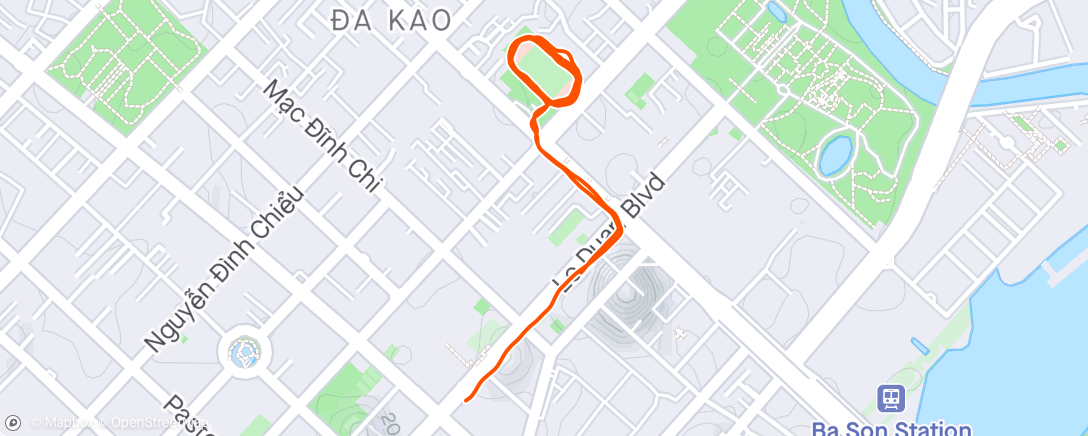 Map of the activity, 🇻🇳 run with Stephan