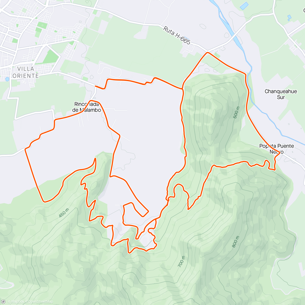 Map of the activity, Desafio Rinconada