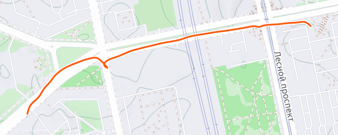 Map of the activity, Afternoon Run