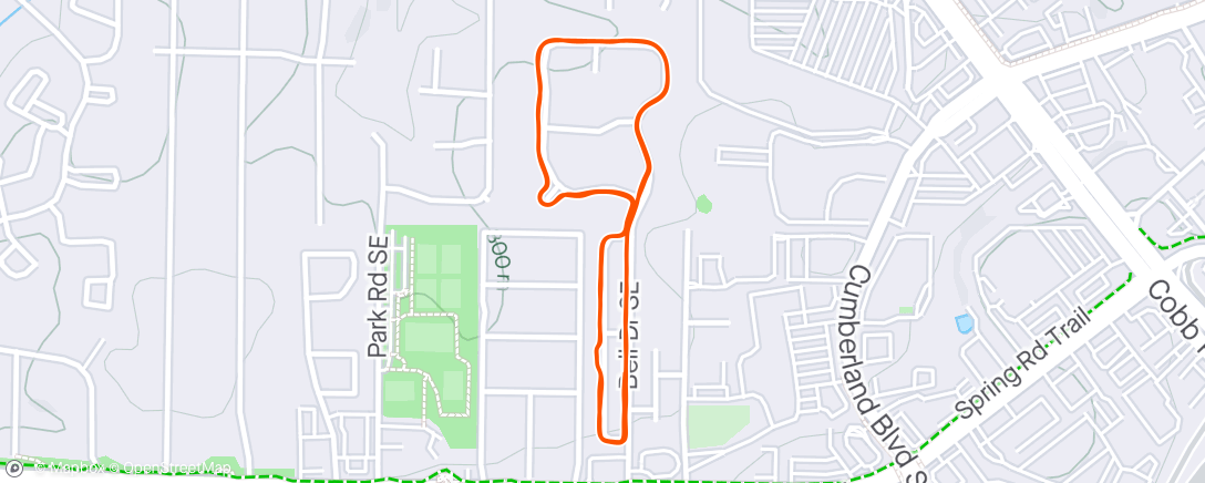 Map of the activity, Night 5K