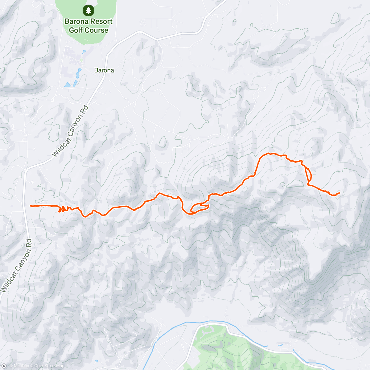 Map of the activity, El Cajon mountain