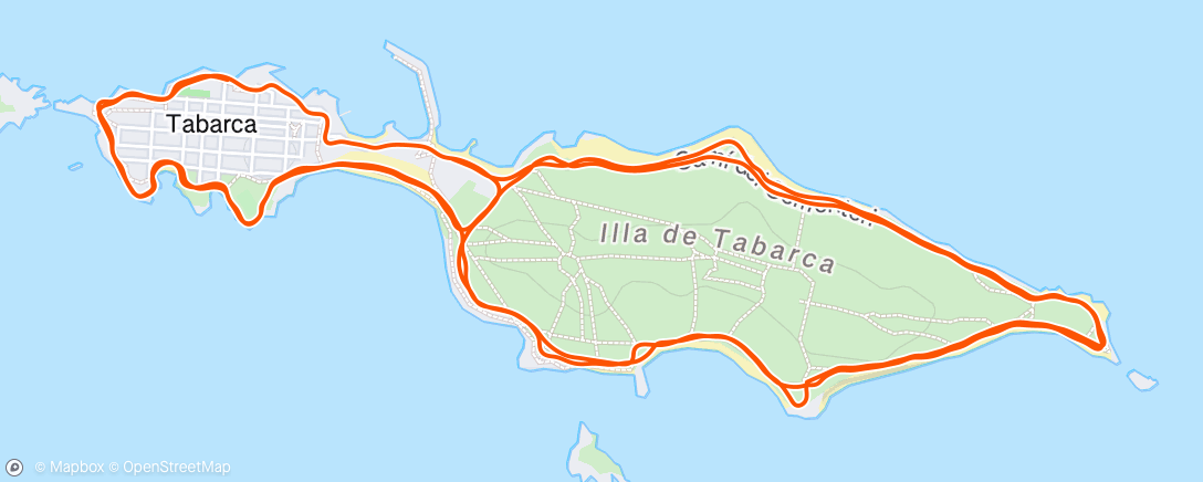 Map of the activity, Carrera de noche