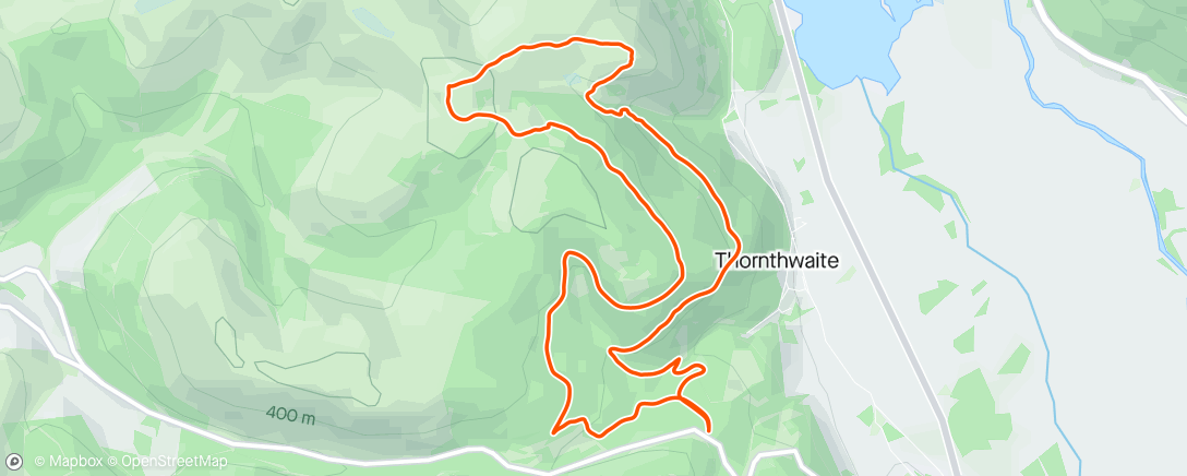 Map of the activity, Whinlatter with Josh and dogs