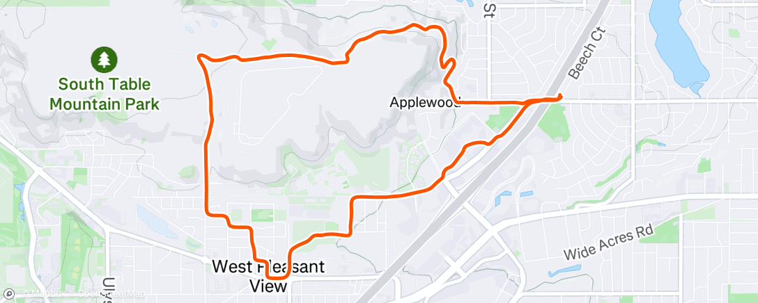 Map of the activity, Morning Run