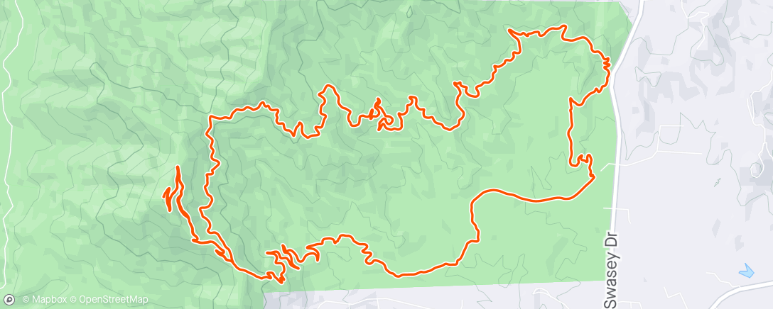 Map of the activity, Wintu to Top of Mule Summitt