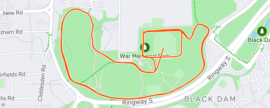 Map of the activity, Basingstoke parkrun